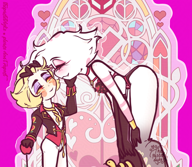 The same image as in the one above, cropped closer to their bodies.