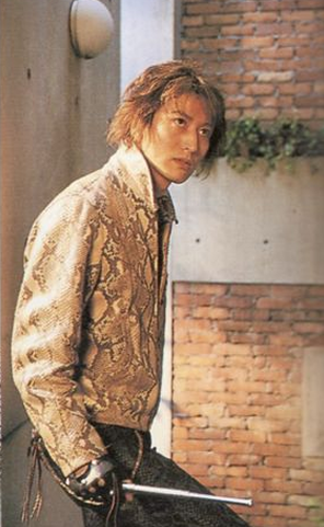 A frame from Kamen Rider Ryuki of Asakura.
