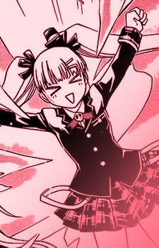 Hiyori from Code:Breaker with her amrs out, popping out of a bubble disguise.