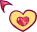 Heart shaped jam cookie