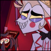 Lucifer looking sheepish/awkward
