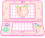 pink DS with a peach that gets replaced by the text peachy. Leads to video game collection