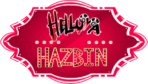 Hazbin Hotel and Helluva Boss logos combined.