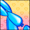 Every image listed in this post is a 100x100pixel icon: a blue balloon dog with a tiny red heart blinking in and out