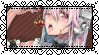 Stamp of Super Sonico about to eat a cherry