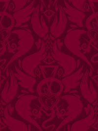 Hazbin Hotel's lobby wallpaper